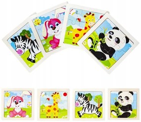 Drevené puzzle 10973 sada 4 kusy