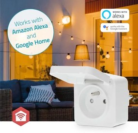 Nedis ZBPO130EWT -Inteligentná zásuvka Smartlife 3680W/230V/ Typ E/16A Wi-Fi Tuya IP44