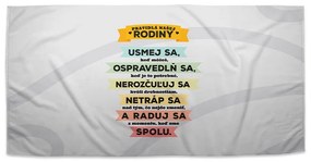 Sablio Uterák Pravidlá našej rodiny - 70x140 cm