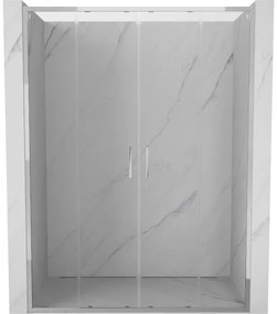 Mexen Exo, 2-krídlové posuvné 130x200 cm, 6mm číre sklo, chrómový profil, 8152-130-000-01-00