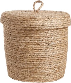RUSH ROPE Kôš guľatý s viečkom 30 cm