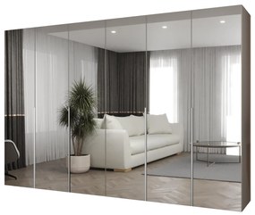 Šatníková skriňa 300 cm Alice 3 (kašmír + kašmír). Akcia -20%. Vlastná spoľahlivá doprava až k Vám domov. 1126254