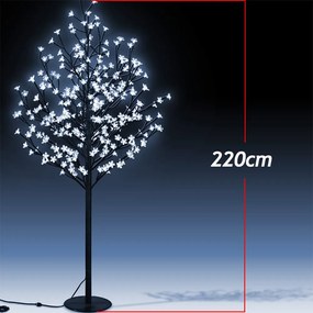 InternetovaZahrada - Svietiaci strom čerešňa 220 cm - biela studená