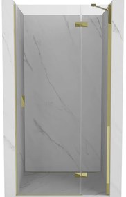 Mexen Mist-H, 1-krídlové sprchové dvere pravé 120 cm, číre sklo, zlatý lesklý profil, 8A5-120-000-50-00-P
