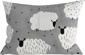Polybavlnená obliečka na vankúš SHEEP POLY 50x70 cm, sivá
