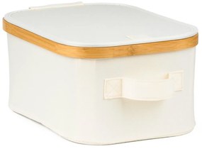 Úložný box G21 24 x 30 x 15 cm, bambusový s vekom, béžový