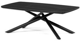 Autronic - Stůl konferenční, deska slinutá keramika 120x70cm, černý mramor, nohy černý kov - AHG-X7227 BK AKCE
