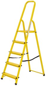 Elkop Oceľový rebrík žltý, 5 priečok