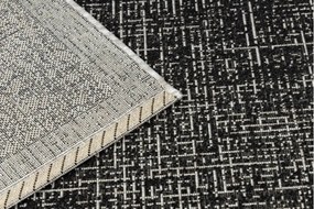 Koberec SIZAL FLOORLUX 20401 černý / stříbrný