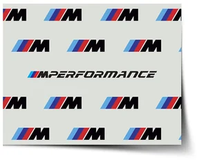 Sablio Plagát MPERFORMANCE biely vzor - 90x60 cm