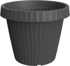 BAMA Súprava kvetináča a misy Onda SL 25 cm, čierna