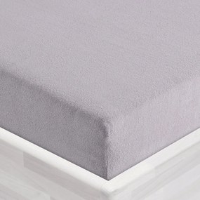 Froté napínacie prestieradlo FR-028 Svetlo sivé 100 x 200 - výška 20 cm