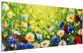 Obraz divokých kvetov (120x50 cm)