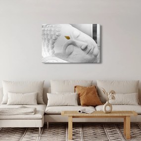 Obraz - Biely Budha (90x60 cm)