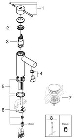 GROHE 34294001 - Umývadlová batéria ESSENCE DN 15 lesklý chróm
