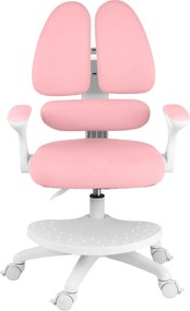 Detská rastúca stolička Neoseat KIDDY TWO — látka, prateľný poťah, ružová