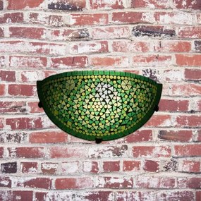 Morroco wall lampa s vypínačom Moon mozaika GREEN 30*17