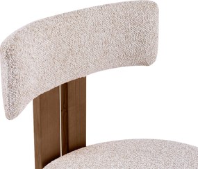 Jídelní židle Matteo z masivu krémová/hnědá