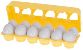 KIK Vzdelávací triedič puzzle zodpovedajúce tvary ovocia vajíčka 12ks