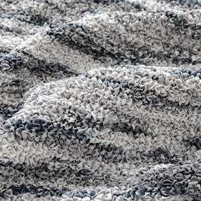Bielastické poťahy OCEANO NOVÉ šedo-modré kreslo (š. 60 - 110 cm)