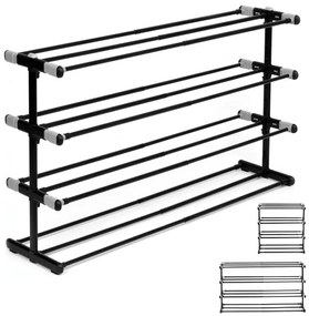 Botník DIANA 4 úrovne, čierny