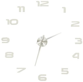 KIK Nástěnné hodiny velké 80-120cm stříbrné 12 číslic