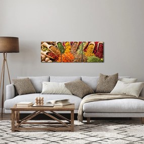 Obraz - Korenie z celého sveta (s hodinami) (90x30 cm)