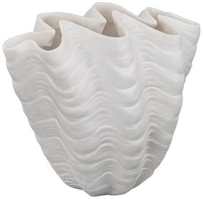 Biela váza z polyresínu (výška 22 cm) Shell – Mette Ditmer Denmark
