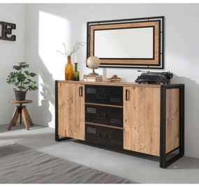 Komoda Cosmo Atlantic Pine and Black