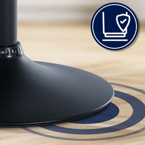 Barová stolička Olinda - zamat, čierny rám - black