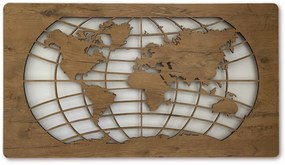 Svietiaci obraz Mapa sveta na batériu