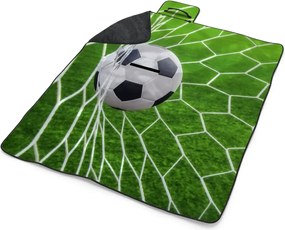 Sablio Plážová deka Futbalová lopta v bráne: 200x140 cm