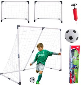 KIK Detská futbalová bránka 2v1 KIK, skladacia, 185 × 120 × 70 cm s loptou a pumpou