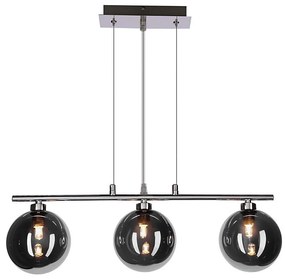 Luster na lanku SOMUL 3xG9/20W/230V dymovo čierny
