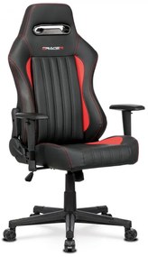 Autronic -  Herné kreslo E-RACER KA-F06 RED, poťah červená a čierna ekokoža