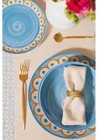 Svetlomodré hlboké porcelánové taniere v súprave 6 ks ø 21 cm Tangeri blue – Villa Altachiara