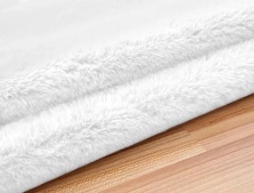 Protišmykový koberec RABBIT biely kruh