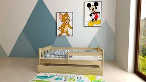 Detská posteľ z masívu borovice MÁJA - 200x90 cm - prírodná