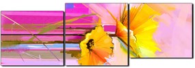 Obraz na plátne - Abstraktná maľba, jarné kvety reprodukcia - panoráma 5269E (120x40 cm)