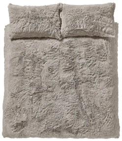 Predĺžené hnedé obliečky na dvojlôžko z mikroplyšu 230x220 cm Cuddly – Catherine Lansfield