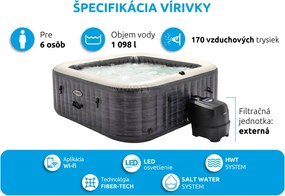 Intex | Vírivý bazén Pure Spa Greystone Deluxe Bubble Spa 6 NP | 11400295