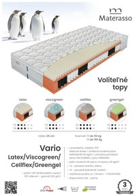 Materasso Taštičkový matrac VARIO Rozmer: 80 x 200 cm, Tvrdosť: T4