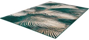 Vlnený koberec v petrolejovomodrej farbe 133x180 cm Areca - Agnella