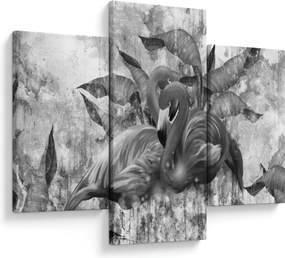 Obraz - Plameniaky graffiti (90x60 cm)