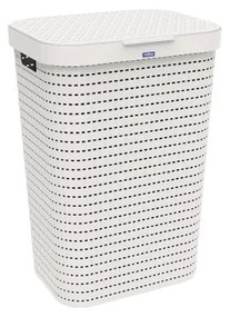 Biely plastový kôš na bielizeň 55 l Country - Rotho