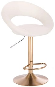 LuxuryForm Barová stolička NAPOLI na zlatom tanieri - biela
