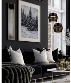 Luster na lanku PARIS 2xE27/60W/230V čierna/zlatá