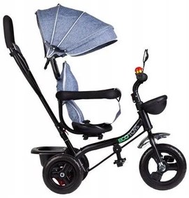 Trojkolka  s otáčaním sedadla, sivá, Eco Toys