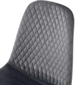 Stolička Giverny zamat - tmavo šedá