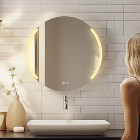 Zrkadlo s dvoma dotykovými senzormi Naturel 60 cm zrkadlo ZIL60LEDSE, 1 ks